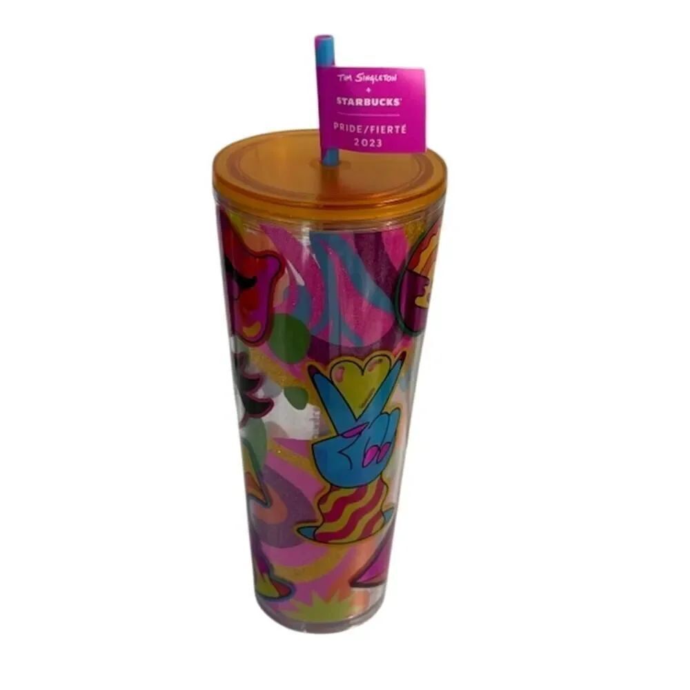 Starbucks Tim Singleton Rainbow Pride 2023 Tumbler New 24 oz